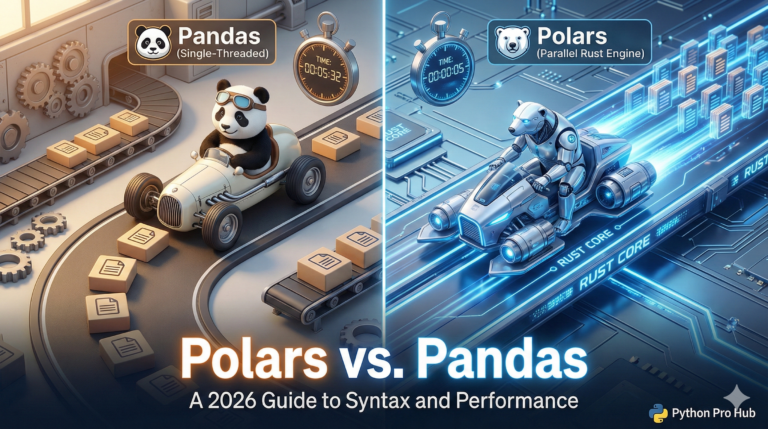 3D isometric comparison of a slow Panda race car versus a fast multi-engine Polars hover-sled, representing data performance.