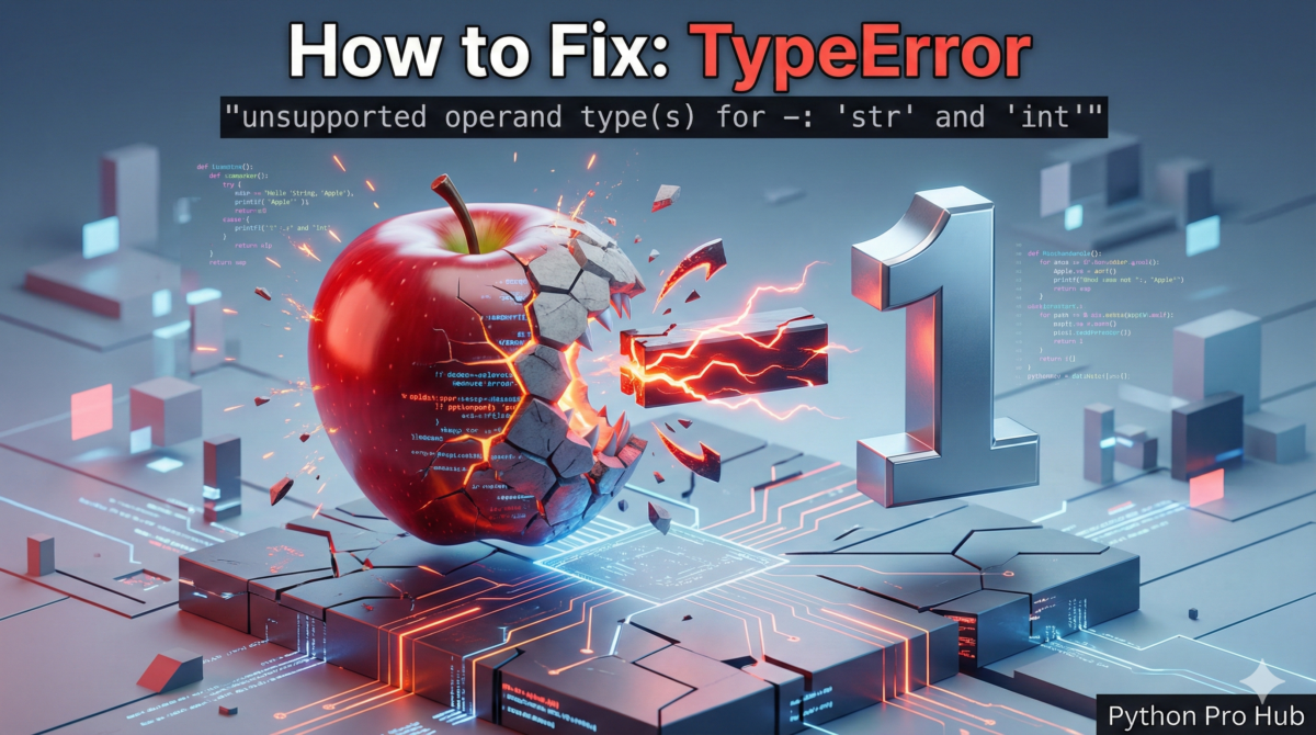 How to Fix: TypeError: unsupported operand type(s) for -: 'str' and ...