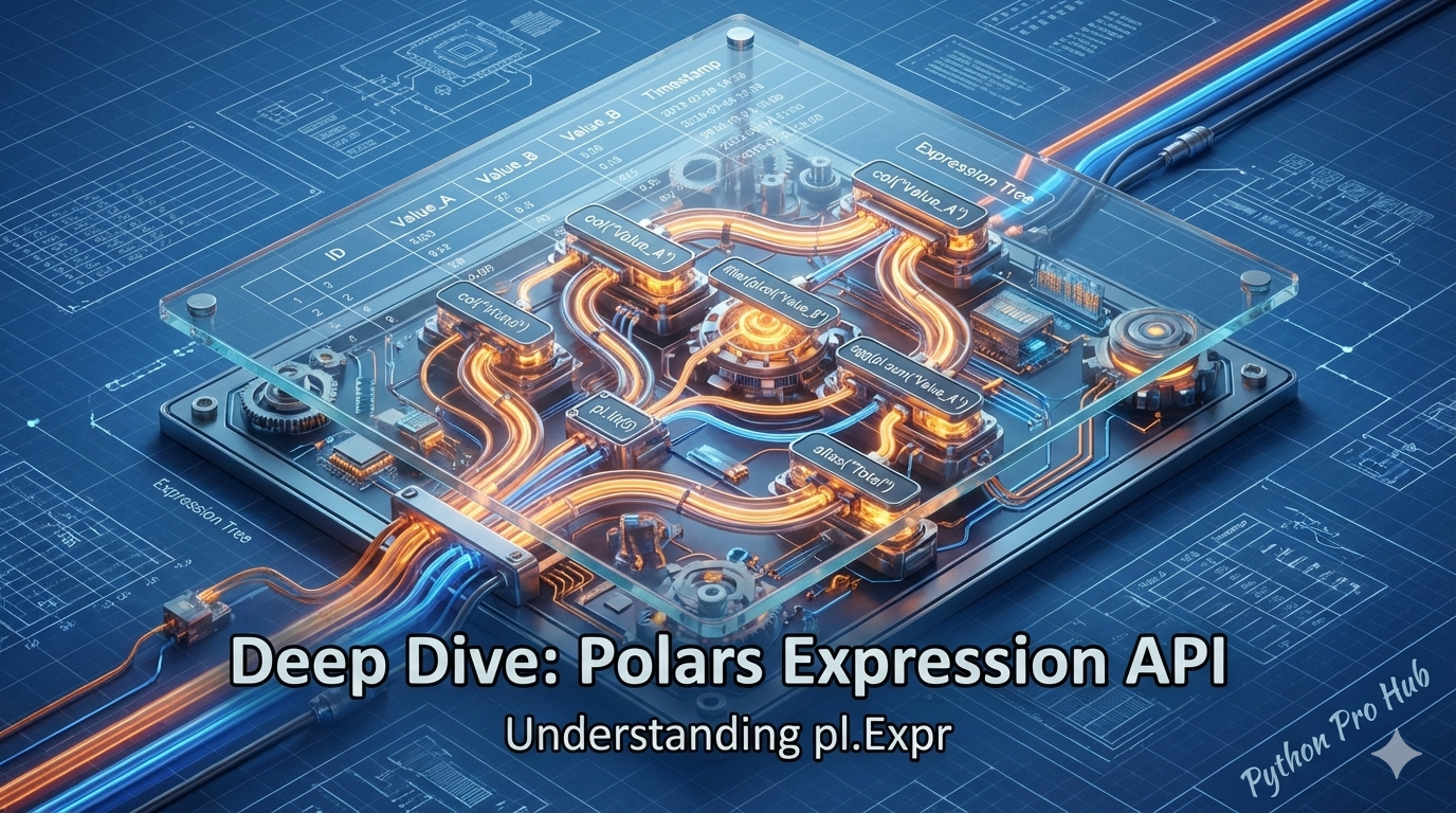 3D visualization of the internal expression tree of the Polars library, representing the pl.Expr API.