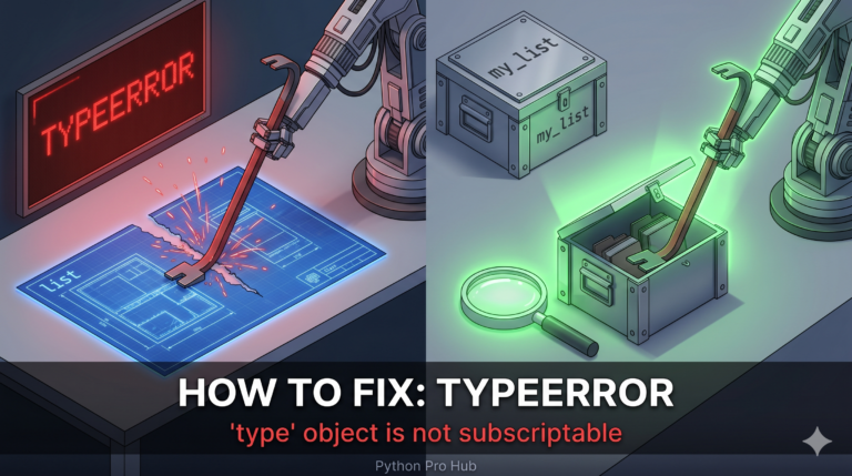 3D isometric illustration of a robot causing an error by trying to use a crowbar on a flat blueprint labeled 'list', next to the correct action of opening a 3D physical box labeled 'my_list'.